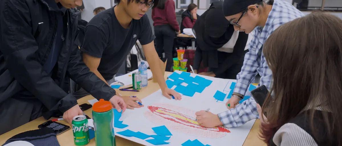 SHSM students presenting community solutions at Wilfrid Laurier University Brantford