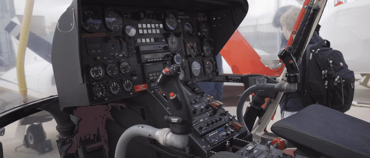 Students touring aviation hangars at Centennial College Downsview Campus